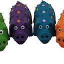 6 Pack 4 Inch Mini Latex Dog Squeaky Toys Polka Dot Piglet Pig Dog Toy for Mimi Small Dogs (Red & Orange & Yellow & Green & Blue & Purple)