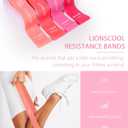 LIONSCOOL Pilates Ring Set  14" Anti-Deformation Magic Circle with Padded Handles, Mini Ball, Resistance Bands, Guide & Bag (Pink)