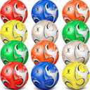 Supervitae 12 Pack Soccer Balls for Teen Adult Bulk Deflated Soccer Balls with Pump Outdoor Indoor Training Practice for School Sports Game Birthday Gift Party Back to School (Size 5)