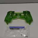 eXtremeRate Transparent Crystal Clear Green Replacement Faceplate Front Housing Shell Compatible with ps4 Slim Pro Controller CUH-ZCT2 JDM-040/050/055 - Controller NOT Included
