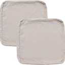 FLYMEI Patio Cushion Covers 24x22x4 Waterproof Outdoor Cushion Cover Replacement 2Packs Outdoor Seat Cushion Slipcover for Rattan Chair Sofa, Apricot