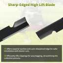 103-6403 103-6403-S Hi Lift Mower Blade Compatibles with Ex mark 60"" Deck, 103-6383, 103-6383-S High Lift Heavy Duty Blade Compatibles with Laser HP, Laser Z, Laser Z E, Laser Z S, 3 Pack