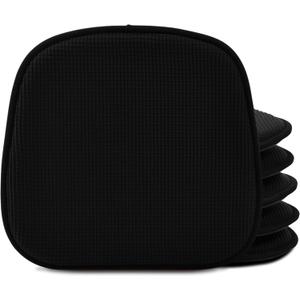 Shinnwa Dining Chair Cushions 6 Pack, Non Slip Indoor Chair Pads, U-Shaped Kitchen Seat Cushions, Set of 6, 15 x 16 Inches, Black