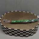 Cat Scratcher Cardboard,2 in 1 Oval Cat Scratch Pad Bowl for Indoor Kitty Grinding Claw,Round Kittens Scratching Board Corrugated Lounge Pet Beds&Furniture Protector for Sofas (Medium(16.9"L x 12.9"W x 3.9"Th))