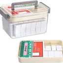 Mahjong Case Only, Empty Mahjong Tiles Storage Box with Removable Tray, Plastic Mahjong Tile Holder for 160-200 Tiles, Large Capacity Game Accessories Organizer for Home Party Gatherings