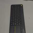 Logitech K400 Plus Wireless Touch TV Keyboard With Easy Media Control and Built-in Touchpad, HTPC Keyboard for PC-connected TV, Windows, Android, ChromeOS, Laptop, Tablet - Black