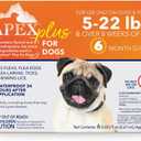 Apex Plus Flea and Tick Prevention for Dogs | Small (5-22 lbs) | 6-Month Supply | Dog Flea and Tick Treatment | 24-Hour Activation, Waterproof, 30-Day Protection
