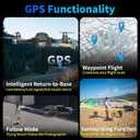 Drones with Camera for Adults 4K, GPS Drone with 4.5 LCD Screen Controller Follow Me Auto Return 5G Long Range Transmission Foldable FPV Drone for Beginners Under 249g