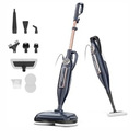 DEVOAC VM6 Scrubbing Steam Mop with Rotating Mop Pads, 10 in 1 Steam Mop, Lightweight Spin Mop & 3 Steam Modes for Hard Floor Laminate Marble Floors (Ebony)