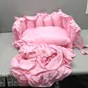 Princess Pink Pet Dog Handmade Bed House+1 Candy Pillow (Small)