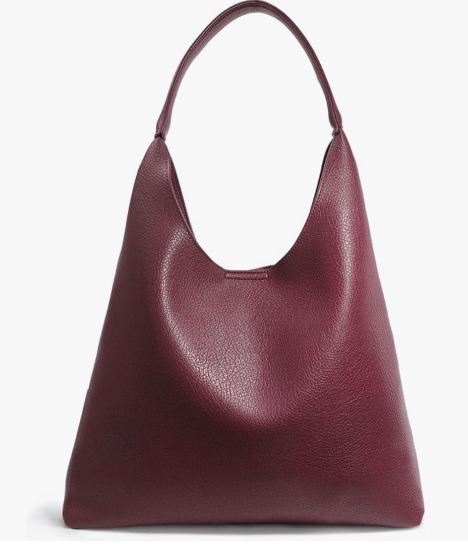 Hobo Bags for Women Soft Vegan Leather Shoulder Handbag Slouchy Tote Purses