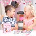 Valentines Day Cards for Kids Classroom, 24 Pack Valentines Gift Cards with Friendship Bead Bracelets, Valentines Gift Exchange for Boys Girls, Valentines Party Favors Supplies for Kids