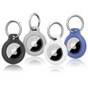 Vancle Air Tag Holder 4 Pack, Airtag Keychain Holder, Anti-Scratch, Twist Lock Design, Airtag Case with Metal Key Chain Ring - AirTag Accessory for Kids, Keys, Pets, Luggage, & More