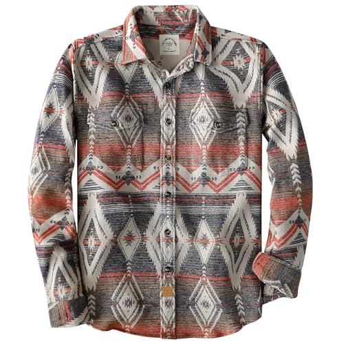 Dubinik® Mens Flannel Shirt Long Sleeve Button Down Plaid All Cotton Soft Brushed Flannel Shirt for Men Utility Casual Shirt(L)