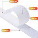 32Ft *1 Inch Hook and Loop Tape with Adhesive Back, Heavy Duty Double Sided Adhesive Strips, Strong Sticky Strips Roll for Home/Office/School/Car, White