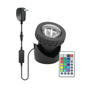 Colored Pond Lights with Timer, RGB Fountain Lights IP68 Waterproof Submersible Dimmable Outdoor Landscape Lights for Fish Tank Pond Fountain Garden, 1-Light