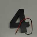 LLtronation 6 Inch Backlit House Numbers for Outside, Stainless Steel, LED Illuminated Home Address Number, Modern Lighted Address Signs for Houses, Restaurant, Waterproof (6IN-4-Black)