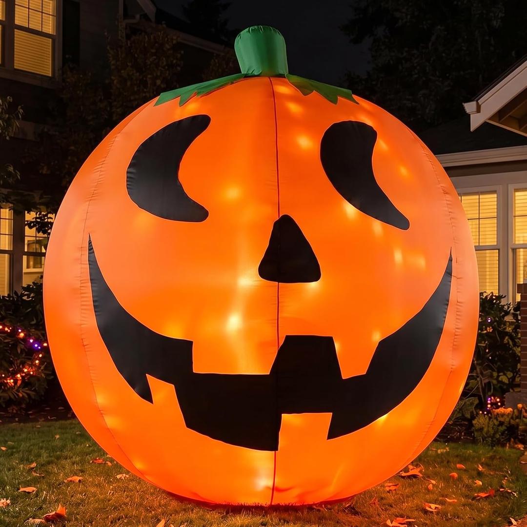 Ycolnaefllr 10FT Giant Halloween Inflatable Pumpkin with Rotating Lights