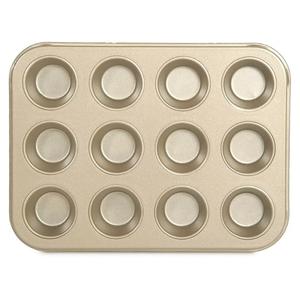 Glad Mini Muffin Pan Nonstick - Heavy Duty Metal Cupcake Tin with Small Baking Cups, Mini 12-Cup