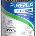 PUREPLUS 10" x 4.5" Whole Home CTO Water Filter Cartridge | 5 Micron Coconut Shell Carbon Block, NSF/ANSI 42 Certified, Compatible with FXHTC, WH-HD200, WFHDC8001, CB-BB-10, 1-Pack
