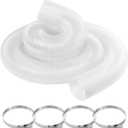 2-1/2"x10'Dust Collection Hose,2 1/2 Inch Dust Collection Tube with 304 Stainless Steel Hose Clamps,PVC 2.5 Collector Flexible Tube- Puncture Resistant