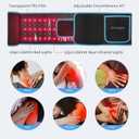 Red Light Therapy Infrared Light Therapy Belt for Body Waist Back Shoulder Leg Knee Muscle Relief, LED 660nm 850nm Wearable Large Red Light Belt with Timer Remote, Ideal Mother's Day Gift