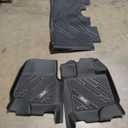 3W Floor Mats Fit for 2015-2024 2025 Ford F150 / F-150 Lightning SuperCrew Cab, TPE All Weather Heavy Duty Floor Liner Custom Fit Accessories Car Liners (with Original Folding Under-Seat Storage Box)