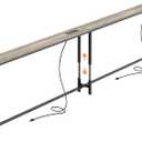 Huuger 102.4 Inch Sofa Table with Power Outlets, 23.9-34.4 Height Adjustable Range, Behind Couch Table with USB-C Ports, Sofa Tables Narrow Long, Skinny Console Table, Small Spaces, Oak