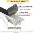 PVC Light Blocking Strips for Window Shades and Blinds-Blocks Light Along The Sides of Blackout Blinds,Side Tracks for Cordless Blackout Shades, Light Blocking Strips for Bedroom (Grey,58",4Pcs)