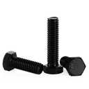 3/8-16 x 2 Hex Head Cap Screws Hexagon Bolts, Stainless Steel 18-8 Black Finish, UNC Coarse Thread Fully Threaded, 10 PCS