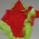 Abbylike Dog Christmas Outfit Holiday Pet Character Green Hoodie Shirt with Hat for Dogs and Cats Christmas Pet Clothes Cute Dog Christmas Outfit Cosplay Party as Shown(Vivid,XL) (XL(Neck:17.32" Chest:22.04" Back :16.53"))