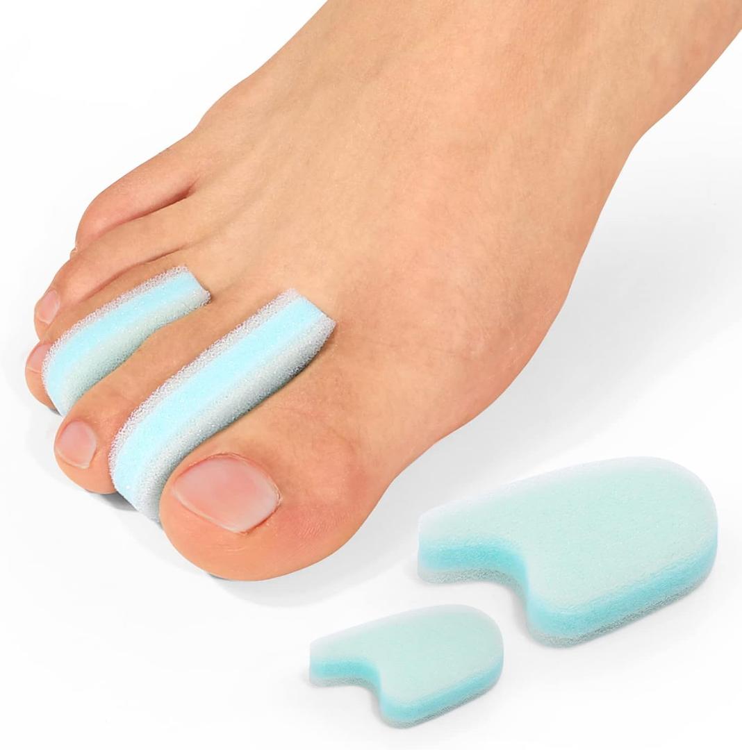 12 Packs Foam Toe SeparatorToe Gasket-Redress Overlapping Toes, Prevent Friction and Release Pressure, Relieve The Pain Caused by Bunions