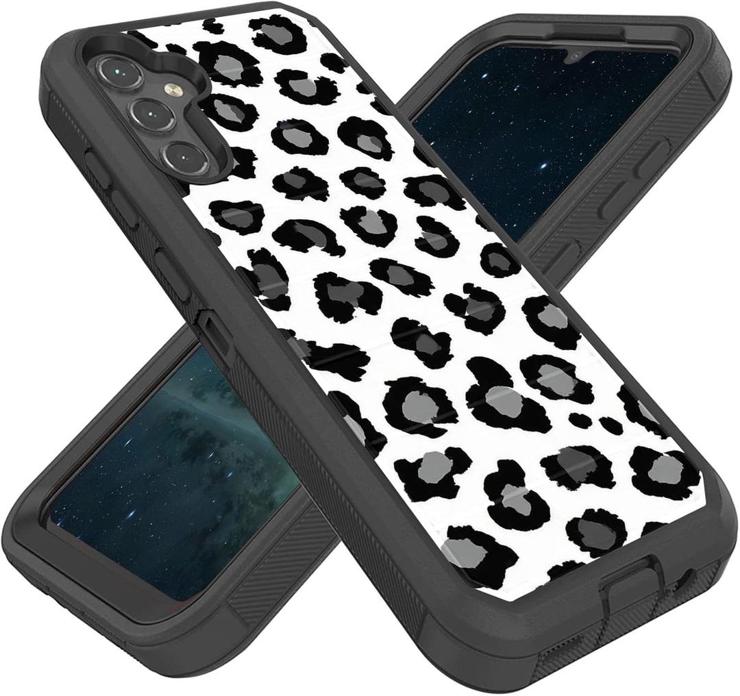 Designed for Galaxy S25 Plus FE 6.7 Inch Case,Heavy-Duty Rugged and Durable,Shockproof Hybrid Dual-Layer Armor Protective Shell,Cute Cow Pattern