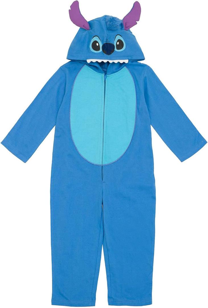 Disney Lilo & Stitch Zip Up Coverall Infant to Big Kid (7-8, Blue)