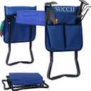 Garden Kneeler and Seat Heavy Duty,Gardening Stools and Seats for Seniors,Garden Seat and Kneeler Foldable Kneeling Bench with 2 Tool Pouches,Extra Wide Garden Bench for Kneeling and Sitting