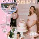 Baby Shower Favors 50 Sets for Guests  1.18oz Acrylic Shot Glasses Bulk with Organza Bags & Thank You Tags  Baby Shower Party Favor for Gender Reveal Party(Pink) (Girl)