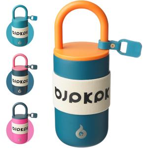 BJPKPK Insulated Stainless Steel Tumbler Cups 13oz Travel Coffee Mug With Lid And Handle,Dark Blue