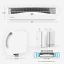 Vornado TRANSOM Window Fan with 4 Speeds, Remote Control, Reversible Exhaust Mode, Weather Resistant Case, Whole Room, Ice White
