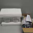 2-Pack Bath Vanity Light Fixtures Wall Sconces, Modern Indoor Bathroom Wall Lights with Seeded Glass, Black Wall Light Fixtures for Bedroom Mirror Kitchen Living Room Entryway Patio