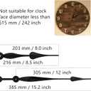 TIKROUND Youngtown High Torque Long Shaft Clock Movement Mechanism with 12 Inch Long Spade Hands