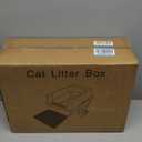 Stainless Steel Cat Litter Box with Lid, 20" L x 14.2" W x11.8 H, Large Cat Litter Box for Multiple Cats with High Sided, No-Leak & Stick, Easy to Clean, Includes Litter Mat & Multi Functional Scoop