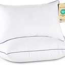 JOLLYVOGUE Bed Pillows Standard/Full Size Set of 2, Washable Supportive Bed Pillows with Super Soft Down Alternative Fill, Luxury Fluffy Hotel Quality for Side, Back, and Stomach Sleepers