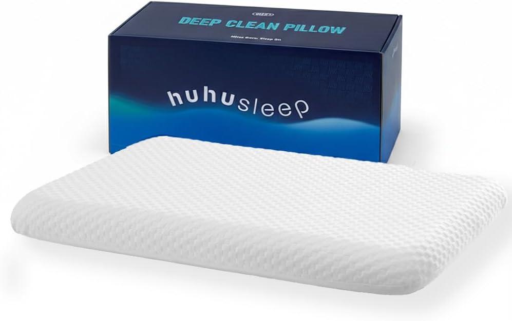 Thin Memory Foam Pillow for Stomach Sleepers - 2.75 Inch Low Profile Flat Pillows for Sleeping, Slim Odorless Foam Pillow and Case with 37% Rayon derived from Bamboo, Standard Size