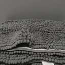 OLANLY Thick Bathroom Rugs 30x20, Extra Soft Absorbent Chenille Striped Bath Rugs, Rubber Backing, Machine Wash Dry, Bath Mats for Bathroom Floor, Tub and Shower, Home Decor Accessories, Grey