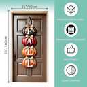 Fall decorations for home 71x35 inch Inch Full Door Cover Design with Stacked Pumpkins and Letters Fall Autumn Harvest Door Banner for Outdoor Front Door Thanksgiving Decoration