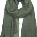 woogwin Women's Cotton Scarves Lady Light Soft Fashion Solid Scarf Wrap Shawl , One Size