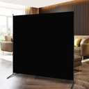 Room Divider Single Panel Privacy Screen, 71''x72''H Large Divider for Room Separation, Thickened Fabric 6FT Room Divider Wall Screen for Bedroom Office School, Portable Partition Room Dividers, Black