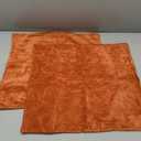 decorUhome Summer Couch Throw Pillow Covers 18x18 Set of 2, Decorative Soft Velvet Modern Cozy Chenille Pillow Cases with Elegant Design for Sofa Bed Living Room Home Decor, Rust