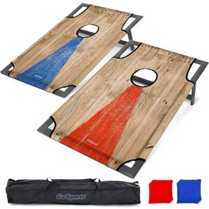 GoSports Portable Cornhole Game Sets  Premium Outdoor Lawn or Beach Toss Game for Kids and Adults
