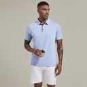 Men's Polo Shirts Short Sleeve Cotton Blend Moisture Wicking Dry Fit Performance Collared Golf Shirts for Men (XXXL)